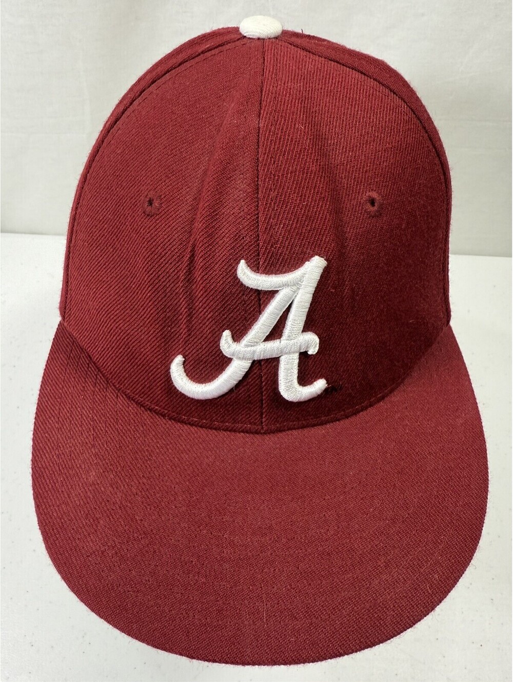 Alabama Crimson Tide Fitted Cap Zephyr 32/5 Chopped Hat Size 7 1/8 Red BlackLogo